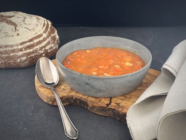 Möhrensuppe im Schlauch